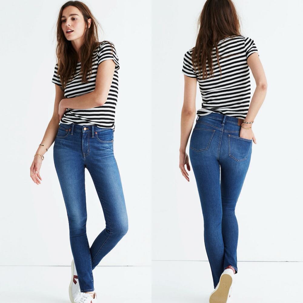 Madewell 9" Mid-Rise Skinny Jeans Medium Blue Wash Women's Size 28
